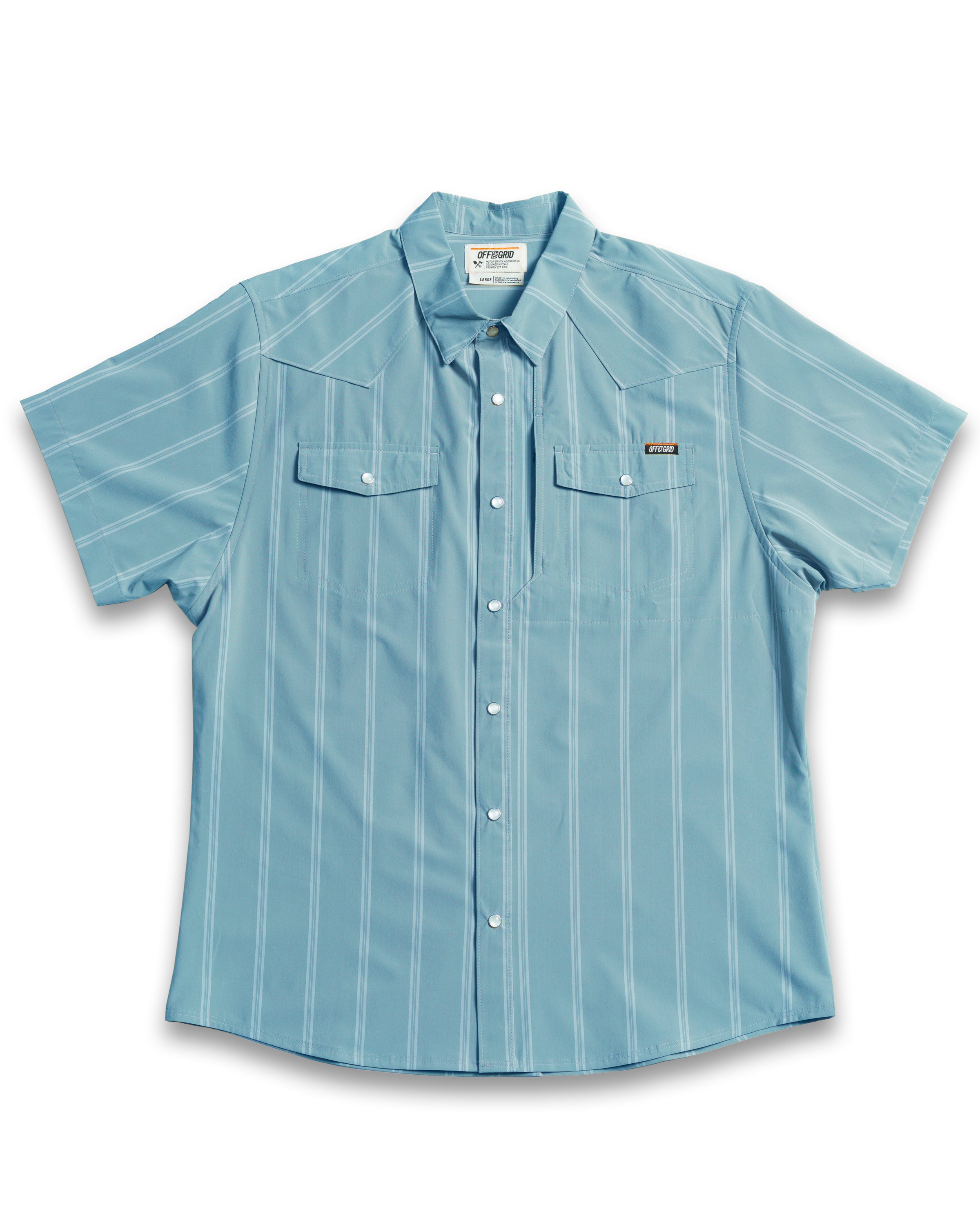 Daryll SS Shirt - Mid Blue Mid Blue / M