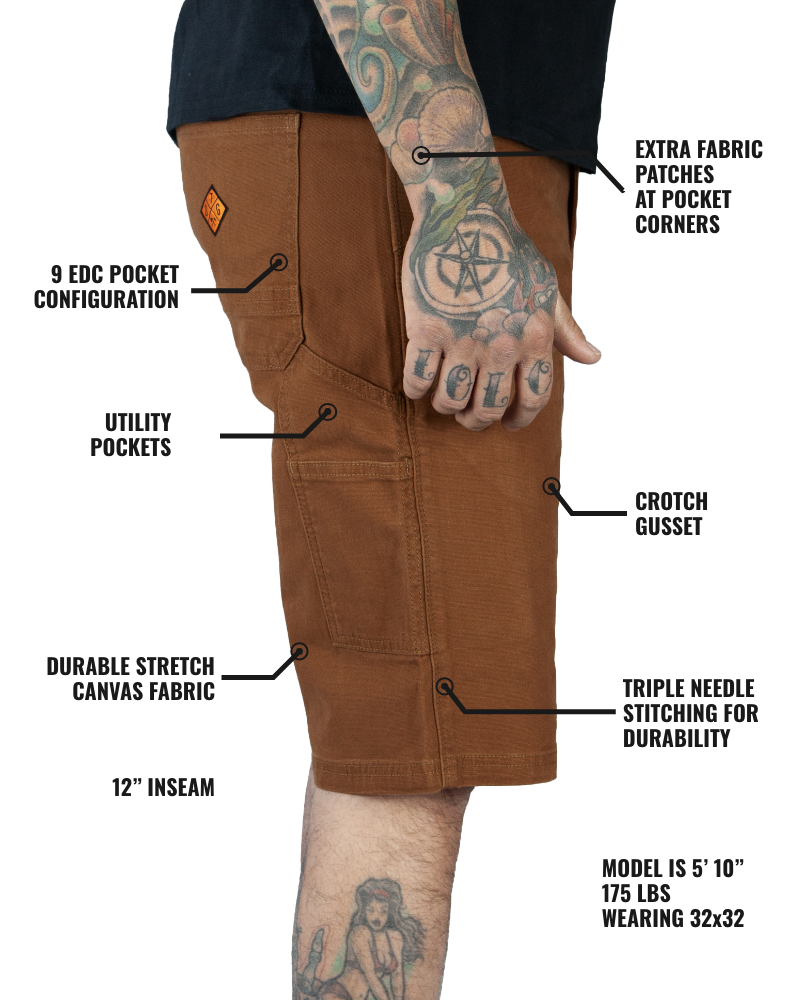 Havok Shorts 12" - Tobacco