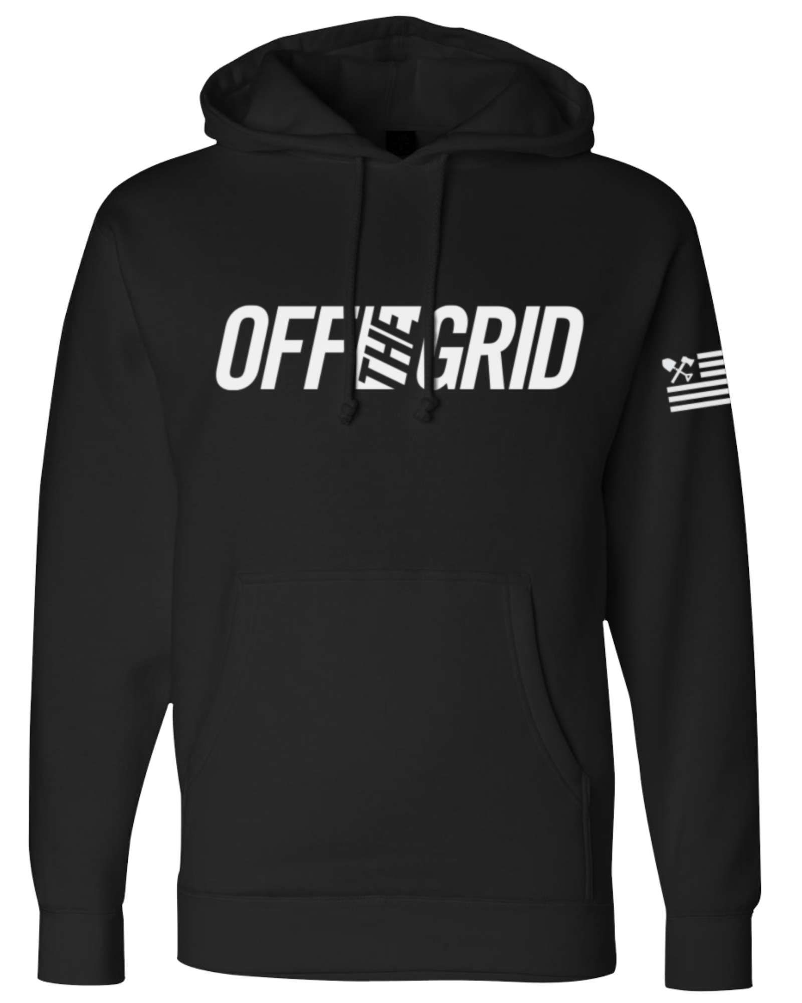 Solid Logo Hoodie - BLK and Slate NVY