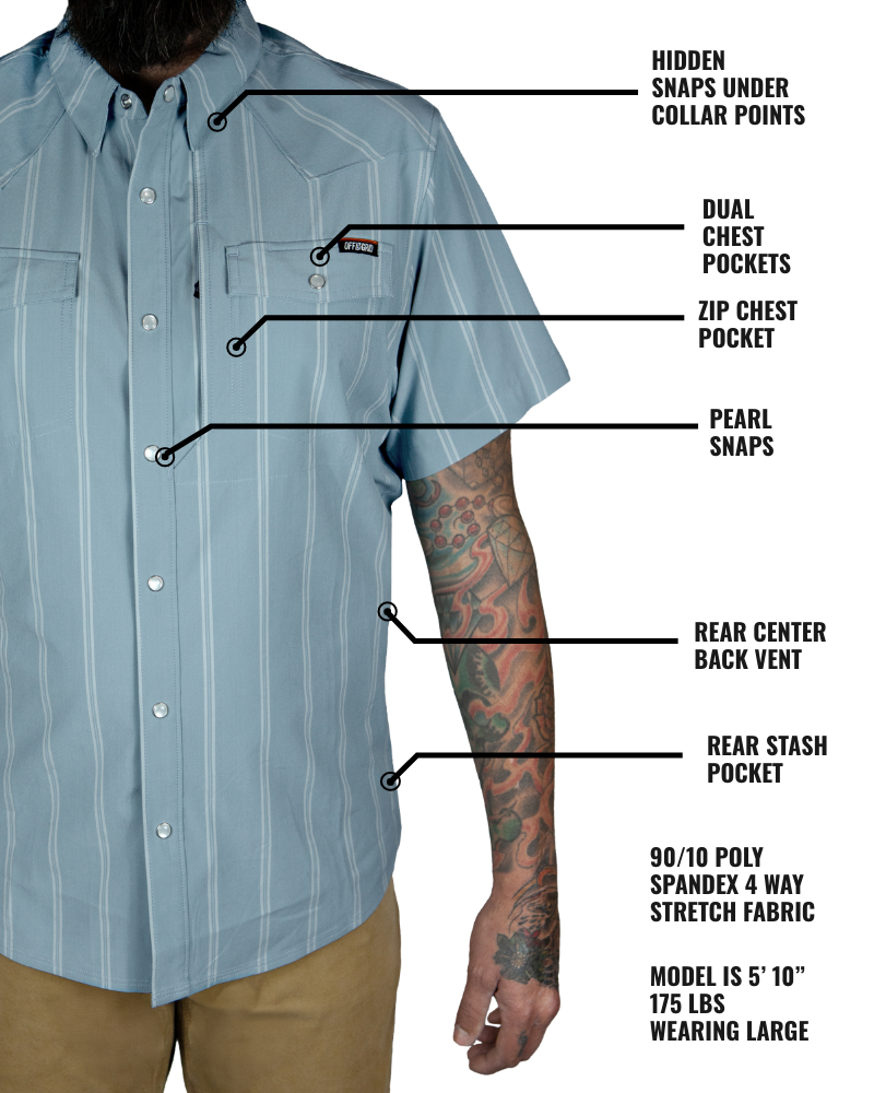 Daryll SS Shirt - Mid Blue