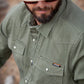 Earl Denim Shirt - Dusty Olive