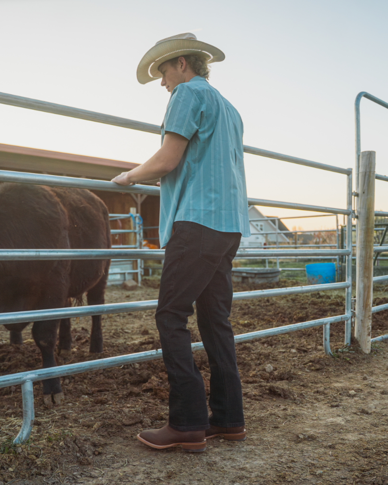 Hideout Denim Taper Fit Pants - Black