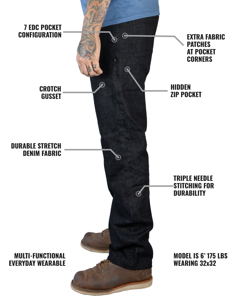 Hideout Denim Standard Fit - Black