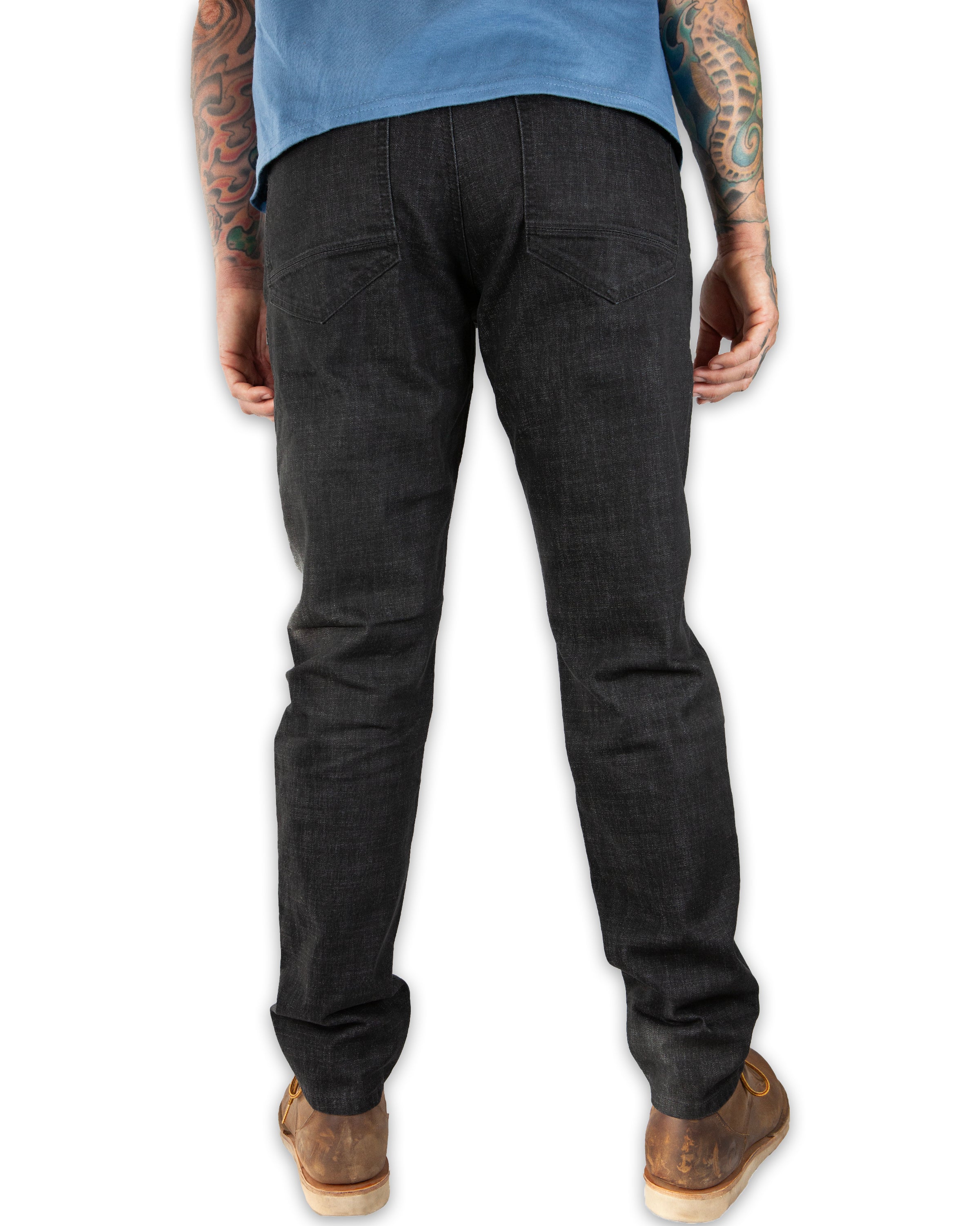 PRE-ORDER Hideout Denim Taper Fit Pants - Black