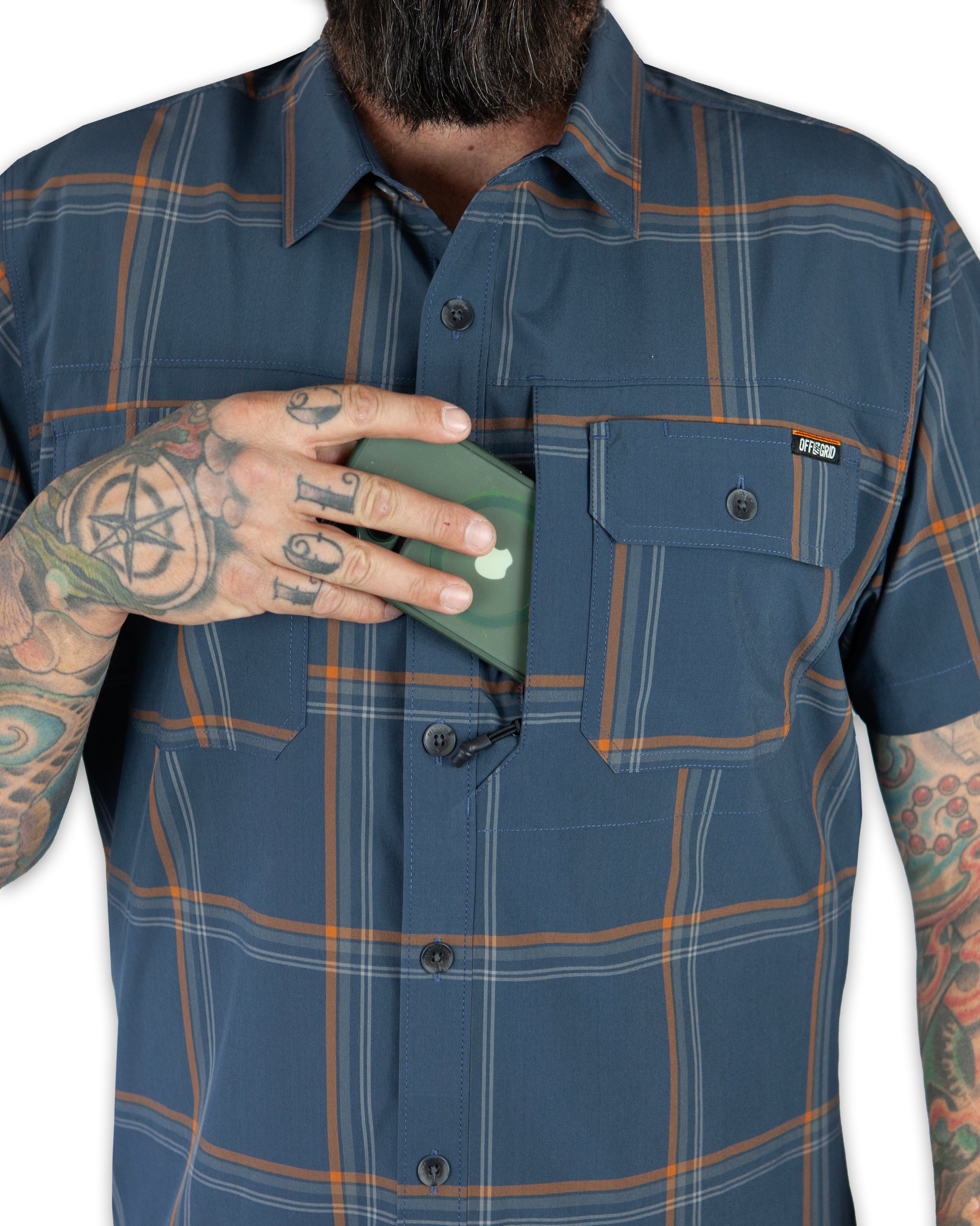 Jack Knife SS Shirt - Dk Gray Blue
