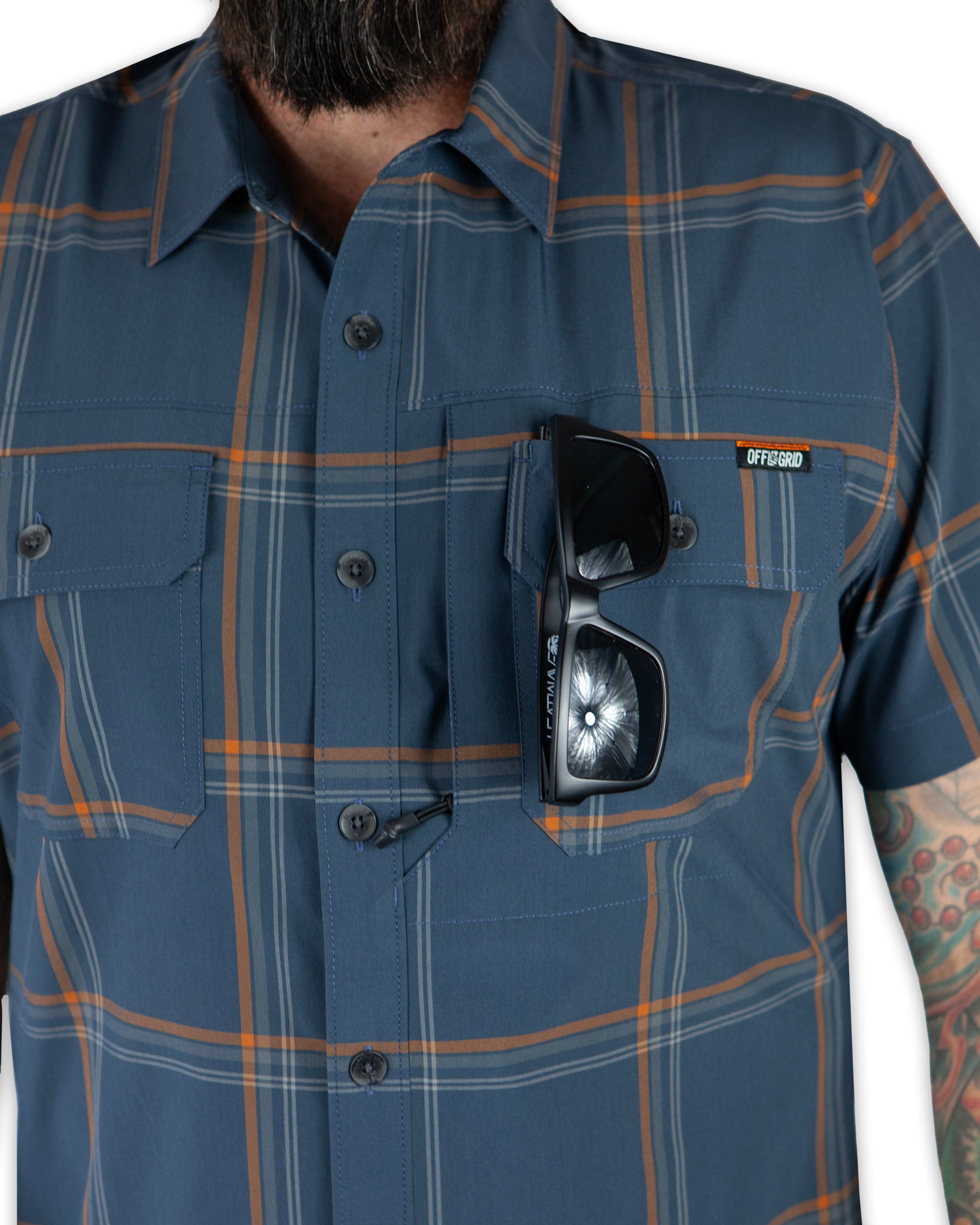 Jack Knife SS Shirt - Dk Gray Blue