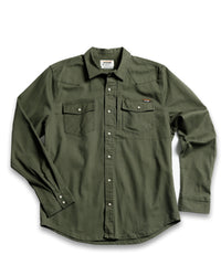 Earl Denim Shirt - Dusty Olive