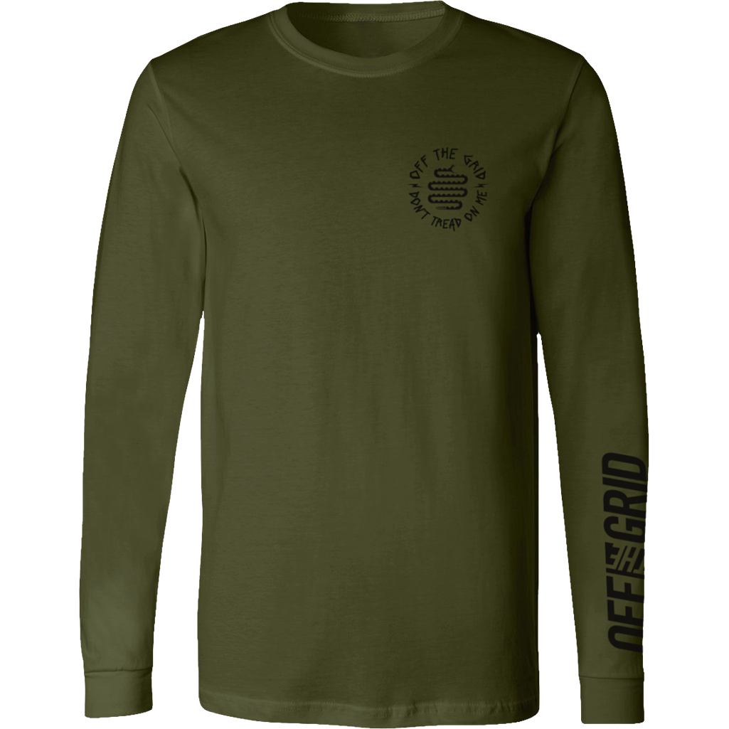 Don't Tread On Me Snake Bars L/S Tee Shirt