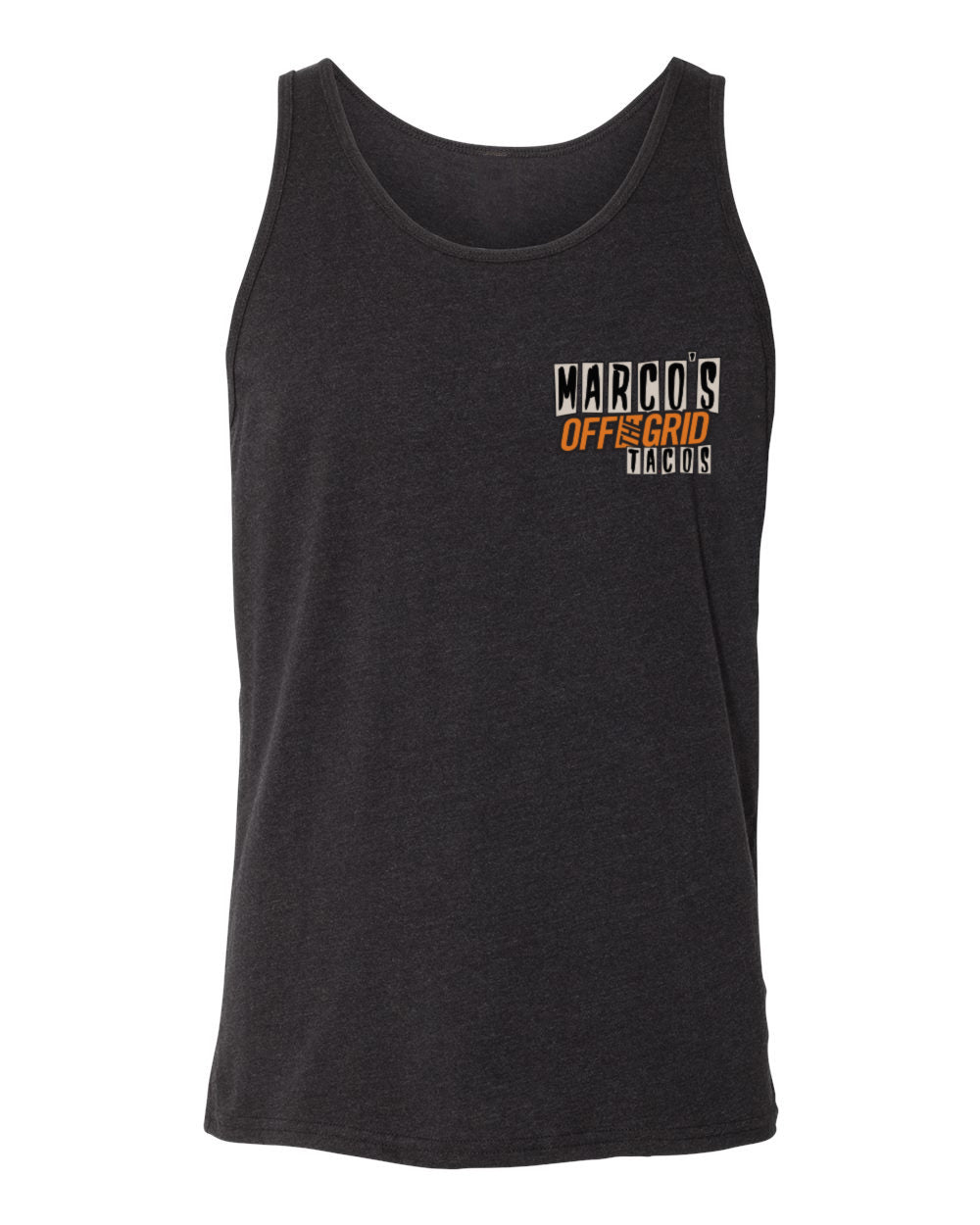 Marcos Tacos Tank - Charcoal Black